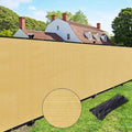 UPGRADE Privacy Fence Screen 3'x3' Sand Outdoor 90% Visibility Blockage 170 GSM by UPGRADE