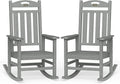 Oversized Outdoor Rocking Chairs Set of 2, High Back Porch Rocker Chair by Suunyn