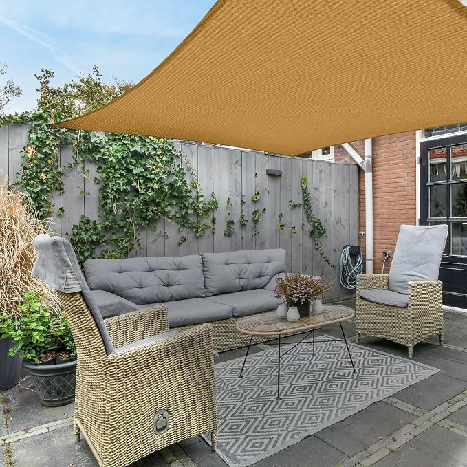 Asteroutdoor Sun Shade Sail Rectangle 10' x 13' UV Block Canopy - Image 8