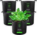 VIVOSUN 5-Pack 1 Gallon Heavy Duty Thickened Nonwoven Fabric Pots Grow Bags by VIVOSUN