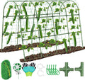 Cucumber Trellis for Raised Bed, Large Size Garden Arch Trellis for Climbing by tetutor