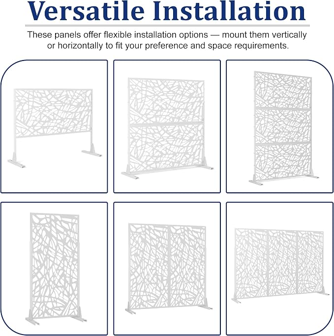 Outdoor Privacy Screen, Freestanding Privacy Fence Panels - Image 8