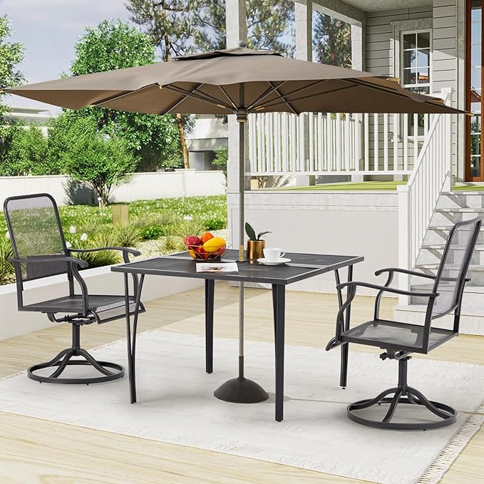 AECOJOY 39.4" Outdoor Patio Dining Table - Image 7