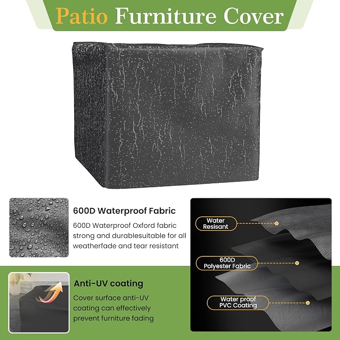 Amopatio 2 Pieces Outdoor Ottoman - Image 7
