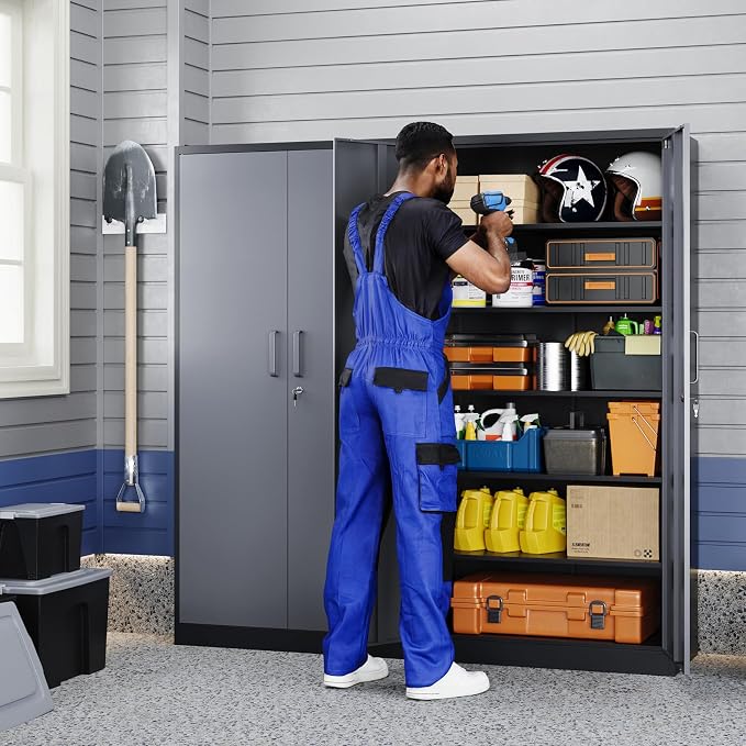 Yizosh Metal Garage Storage Cabinet - Image 2