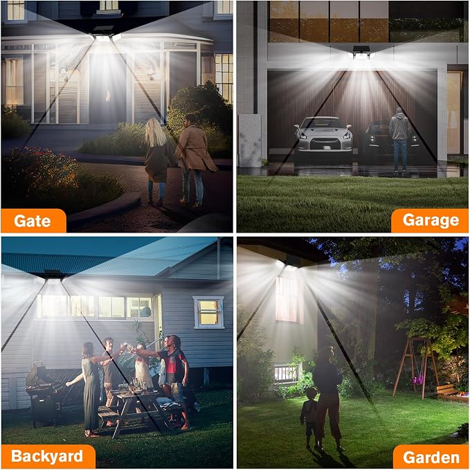 Solar Lights Outdoor, 3 Head Solar Motion Lights Outdoor - Image 7