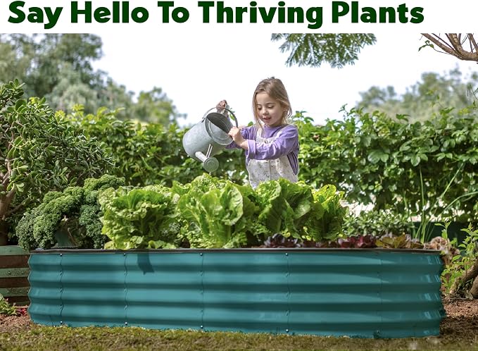 Plant & Plot Galvanized Raised Garden Beds Outdoor // 6×3×1 ft Planter Raised - Image 4