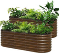SnugNiture Galvanized Steel Raised Garden Bed Kit, Flowers and Fruits by snugniture