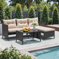 Greesum 3 Piece Patio Furniture Set Outdoor Wicker Rattan Sectional Sofa by BuynowfromGreesum
