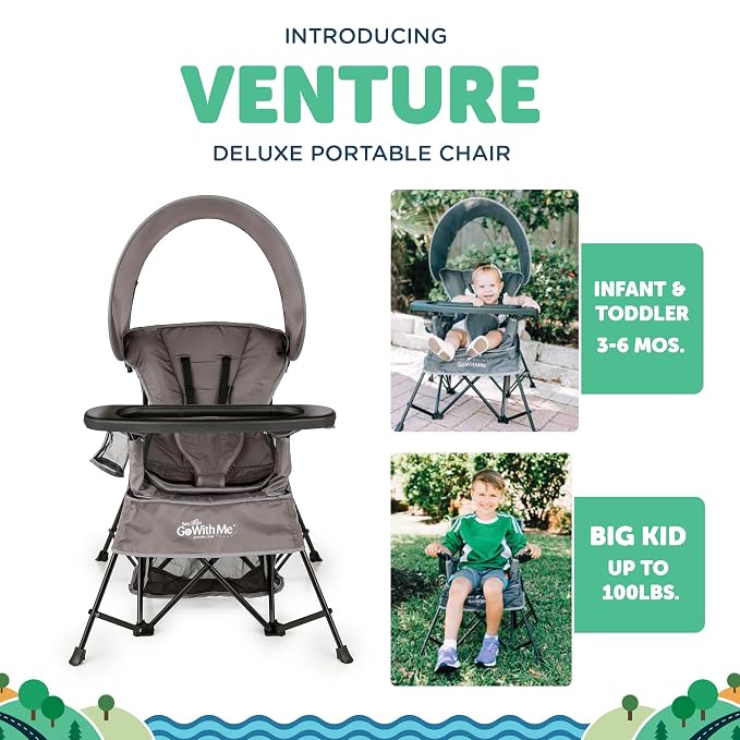 Baby Delight Go with Me Venture Portable Chair | Indoor and Outdoor | Sun - Image 3