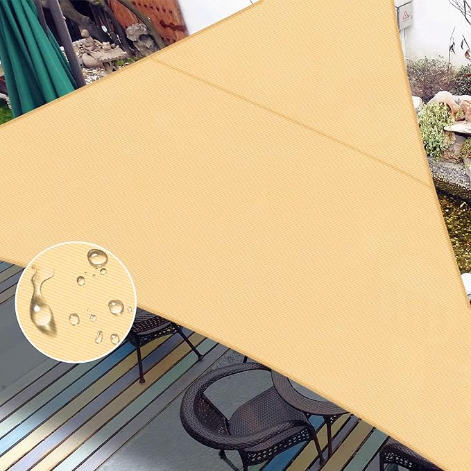 LOVE STORY Waterproof 12' x 12' x 12' Triangle Sand Sun Shade Sail Cannoy UV by LOVESTORY