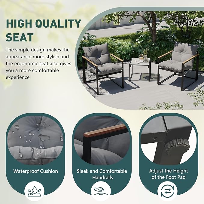 Outdoor Wicker Patio Furniture Set, Rattan Sectional Sofa Set - Image 3