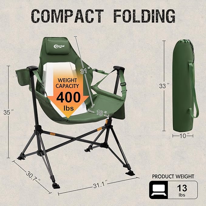 Portal Hammock Camping Chair, Portable Outdoor Swinging Chairs - Image 3