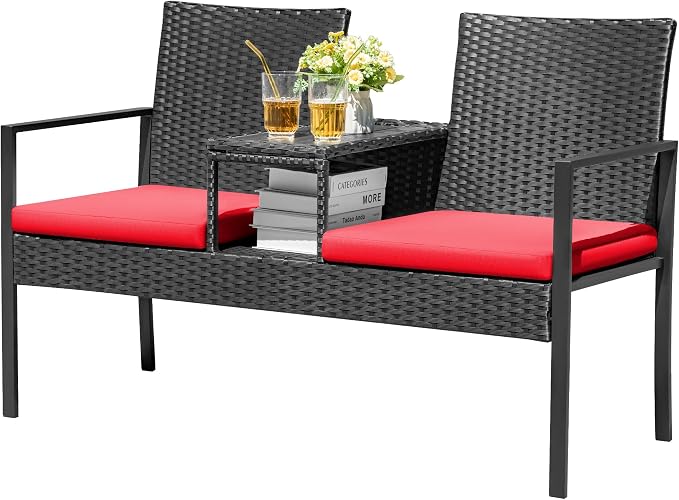 Devoko Patio Conversation Sets Outdoor Loveseat by DEVOKO