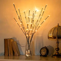 Vanthylit 3PK 30" Brown Lighted Twig Branches Pathway Light 60 LED Warm White by Vanthylit