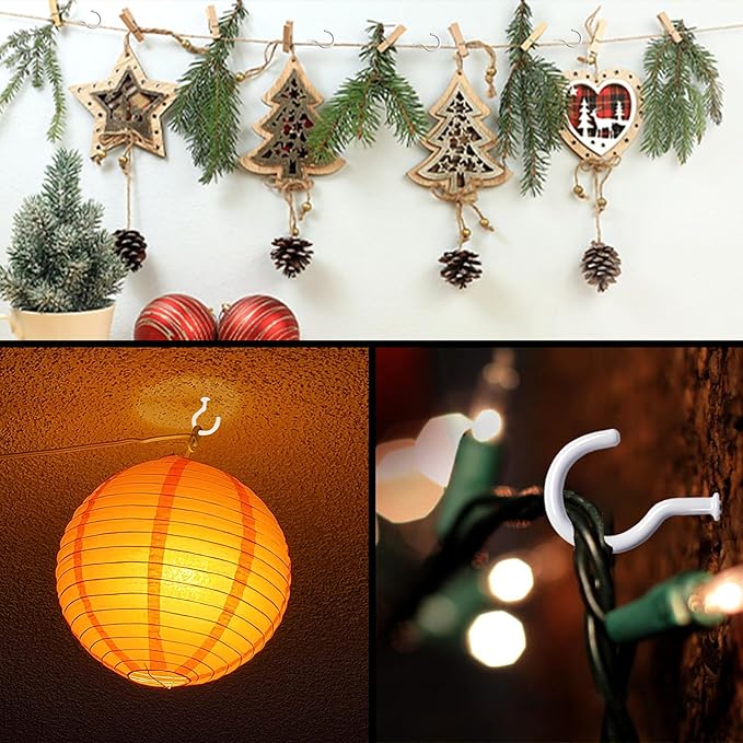12 Pcs Ceiling Hooks for Hanging Plants, Utensils and Christmas String Lights - Image 4