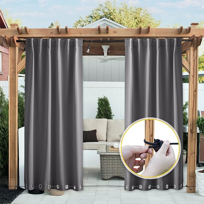 NICETOWN 2 Panels Weighted Blackout Curtains by NICETOWN