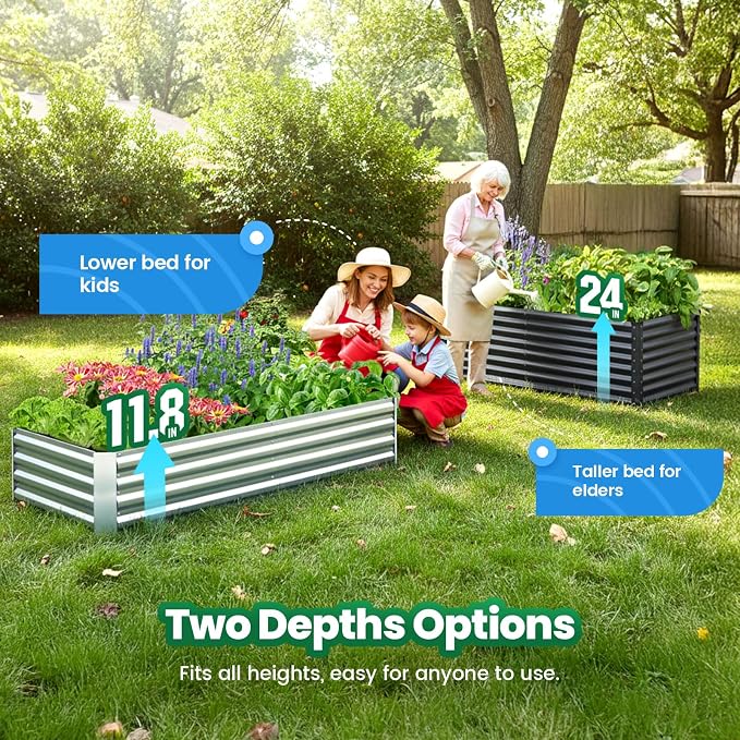 Quictent Raised Garden Bed Galvanized Raised Beds - Image 4