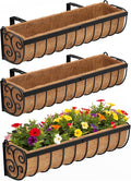 Railing Planter Boxes, 30 Inch Window Boxes Planters, Balcony Planters by VOXOR