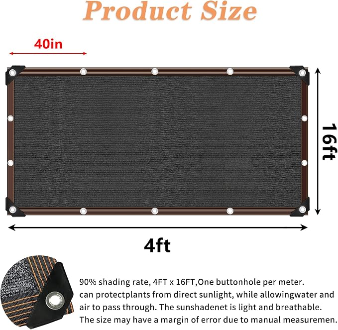 QLOFEI 4x16 FT Shade Cloth - Image 2