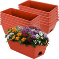 Window Box Planter, 12 Pack Plastic Vegetable Flower Planters Boxes 17 Inches by LOCONHA
