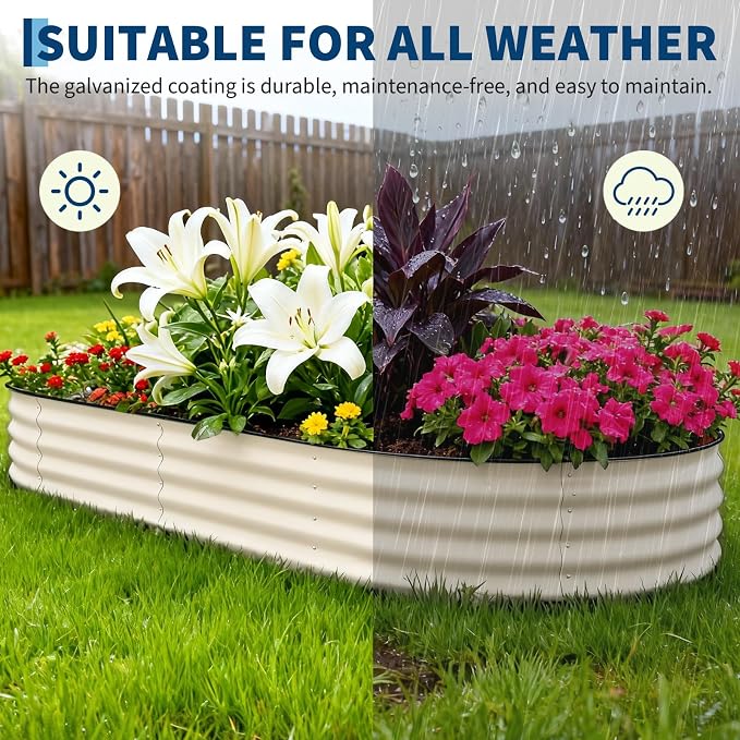 Garvee Galvanized Raised Garden Bed Outdoor, Rust-Resistant Raised Garden Beds - Image 8