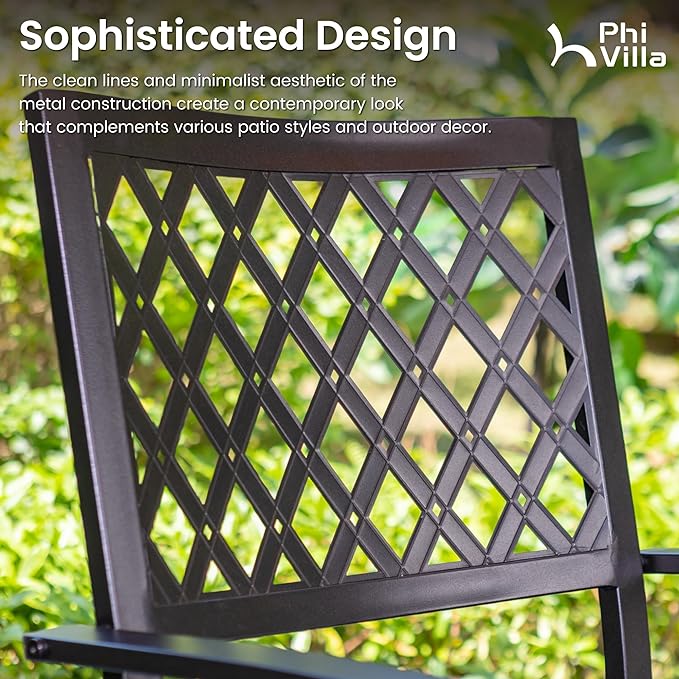 PHI VILLA 7 Pieces Outdoor Round Dining Set - Image 5