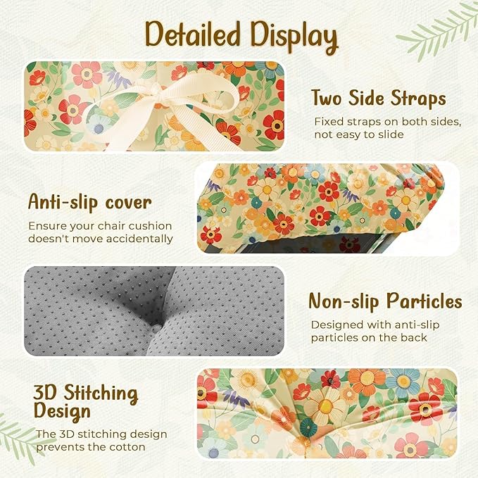 4 Pack Outdoor Chaise Lounge Chair Cushion 75.1 x 22.8 x 4.7 Inches 100% - Image 5