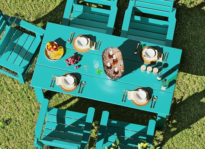 GREENVINES Outdoor Dining Chairs Set of 2 | HDPE | Patio Chair | All-Weather | - Image 4
