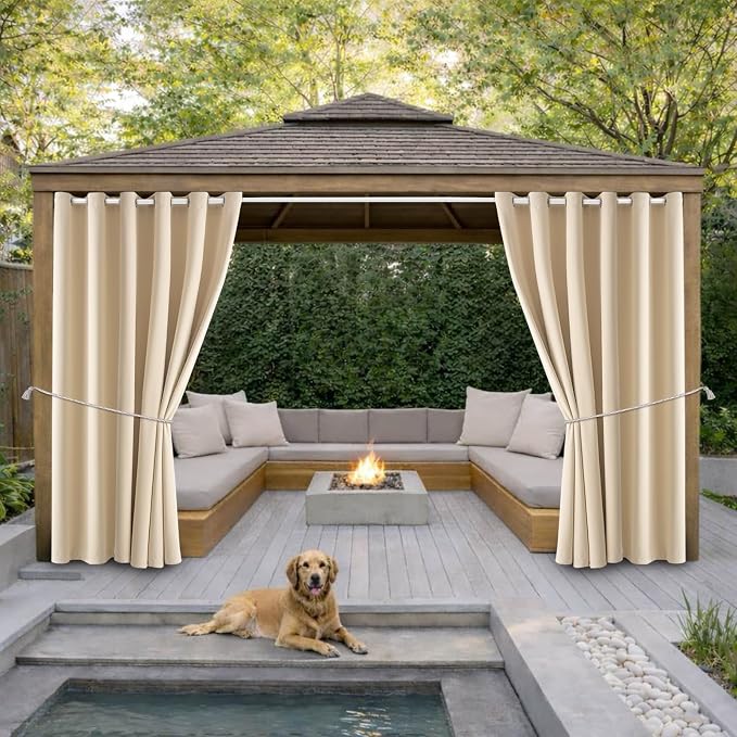 Waterproof Outdoor Curtain W84 x L84 by DivaenCamino