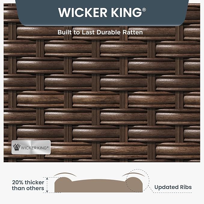 PHI VILLA 6-Piece Wicker Patio Furniture Set - Image 4