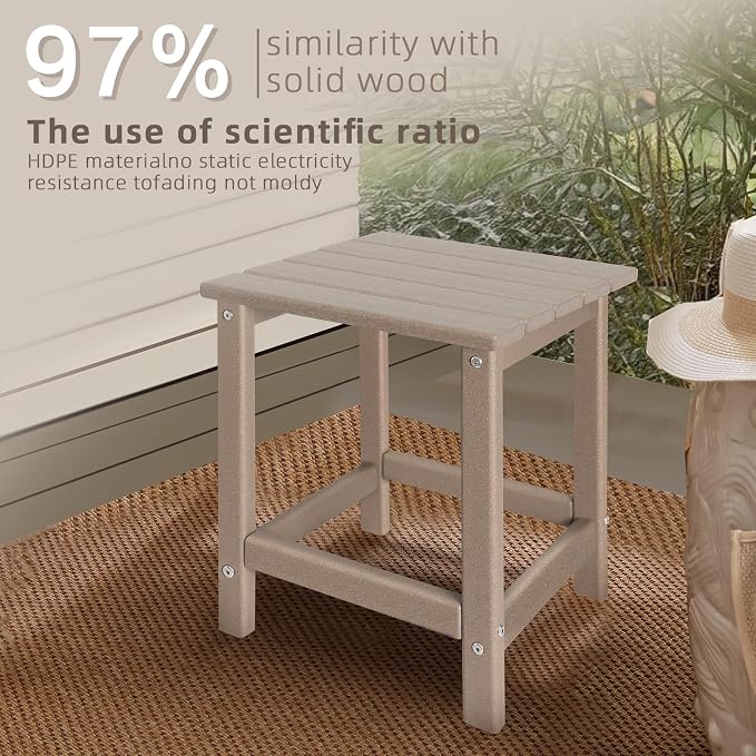Outdoor Side Tables Adirondack, HDPE Small Table - Image 7