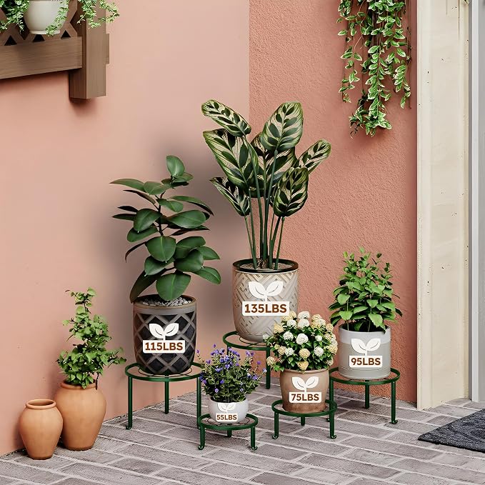 5 Pack Metal Pot Rack Stand, Patented Plant Stand - Image 3