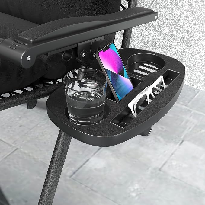 Outsunny Zero Gravity Chairs Set of 2, Reclining Folding Zero Gravity Lounge - Image 9