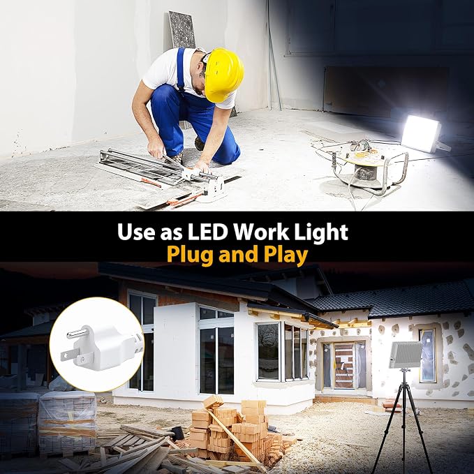 Onforu 120W Flood Lights Outdoor, 12000lm White LED Work Light - Image 4