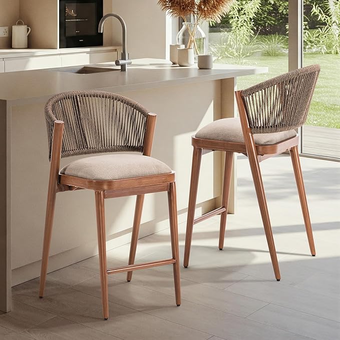 IDZO 400lbs Capacity Counter Stools Set of 2, 24 Inches Counter Height Bar by Idzo