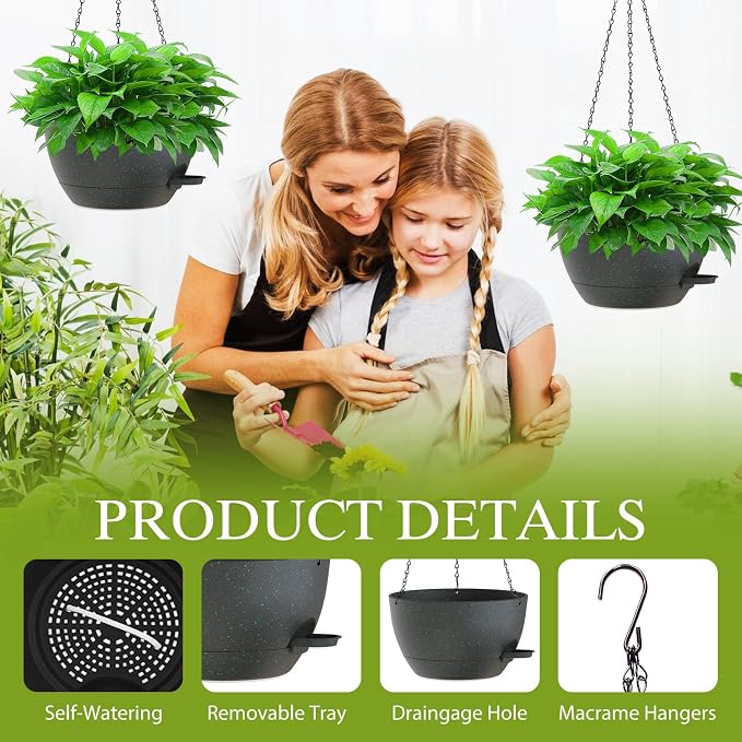10 Inch Hanging Baskets 2 PC - Image 3