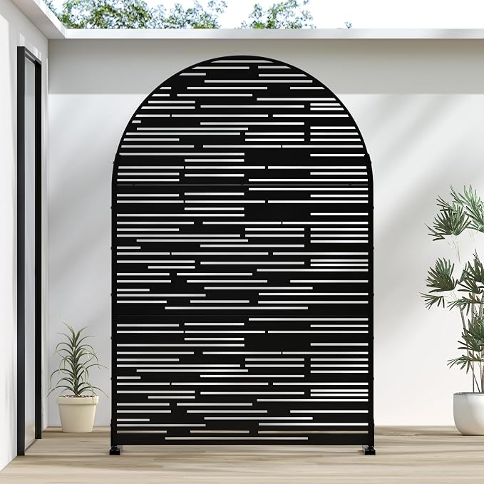 Casaphoria 72" H x 47" W Arched Metal Privacy Screen by Casaphoria