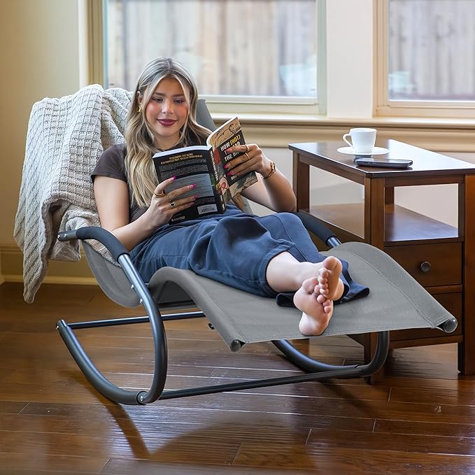 Outdoor Lounge Chair with Pillow, Chaise Lounge Chair - Image 2