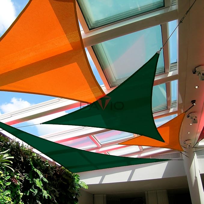 Patio Paradise 7' x 7' x 7' Sun Shade Sail Triangle Canopy Shade Cloth Fabric - Image 5