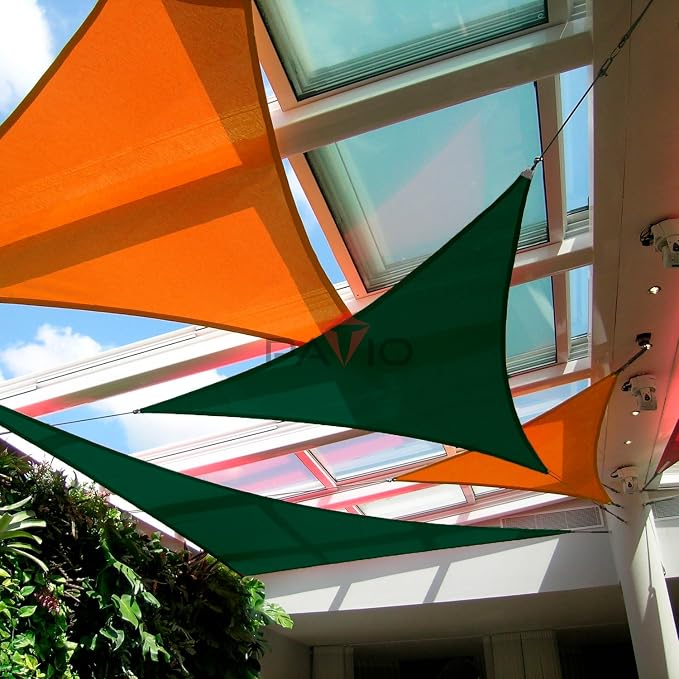 Patio Paradise 19' x 19' x 19' Sun Shade Sail Triangle Canopy Shade Cloth - Image 5