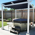 PURPLE LEAF 10' x 10' Outdoor Aluminum Pergola White Heavy-Duty Retractable by Unknown