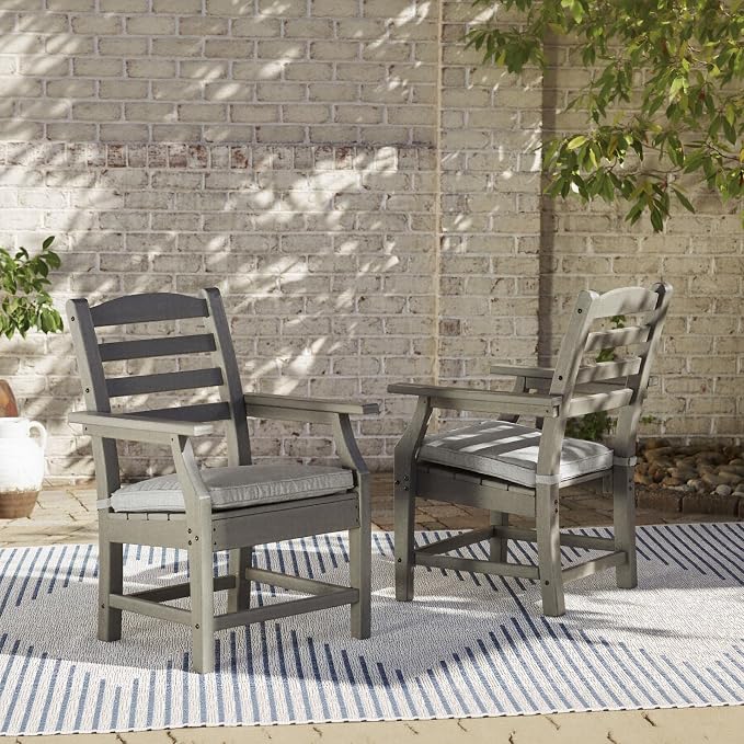 Signature Design by Ashley Visola Outdoor HDPE Dining Chair Set of 2, Durable - Image 2