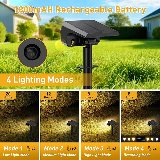 Solar Spot Lights Outdoor Waterproof IP65, Solar Landscape Spotlights, Auto - Image 3