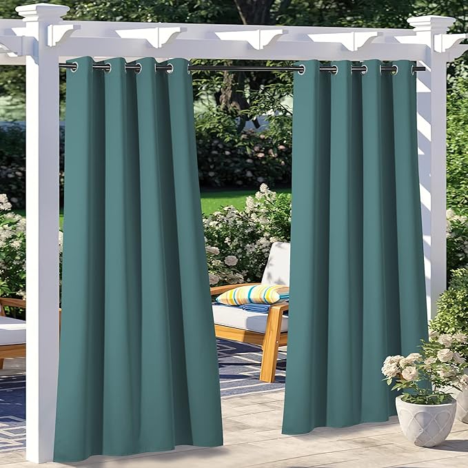 NICETOWN 2 Panels Outdoor Blackout Curtains by NICETOWN
