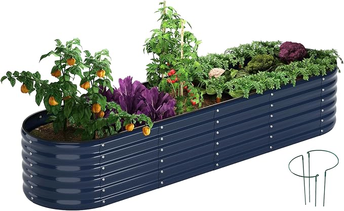 Galvanized Metal Planter Raised Garden Bed Kit by ZFHgarden