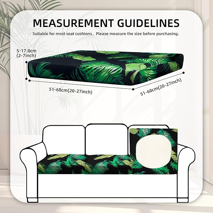 8Pcs Stretch Patio Cushion Covers, Outdoor Couch Covers Replacement, Outdoor - Image 2