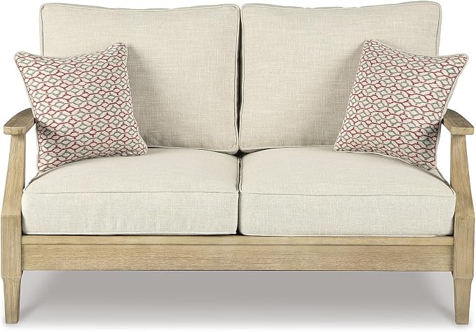 Signature Design by Ashley Clare View Coastal Outdoor Loveseat, Cushioned - Image 5