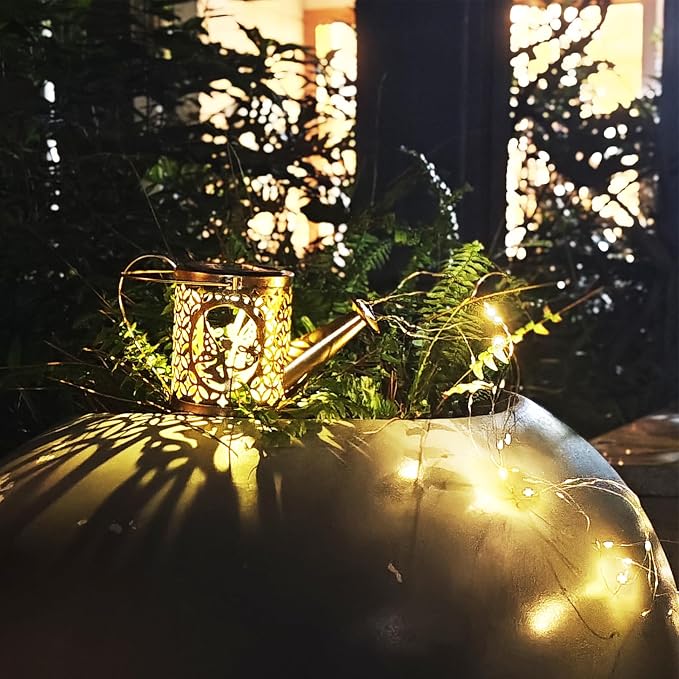 Solar Watering Can Lights, Outdoor Garden Decor, LED Waterproof String Light - Image 6