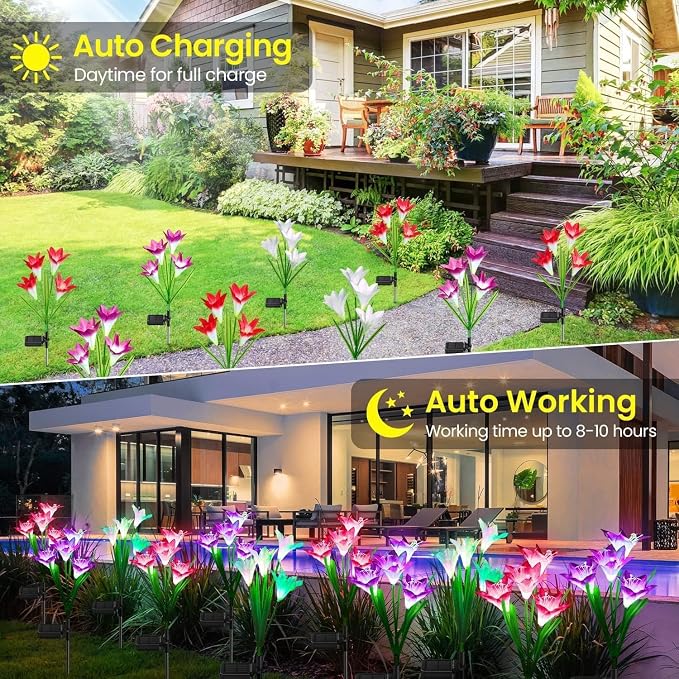 KOOPER Outdoor Solar Lights, 10 Pack Solar Garden Light - Image 4